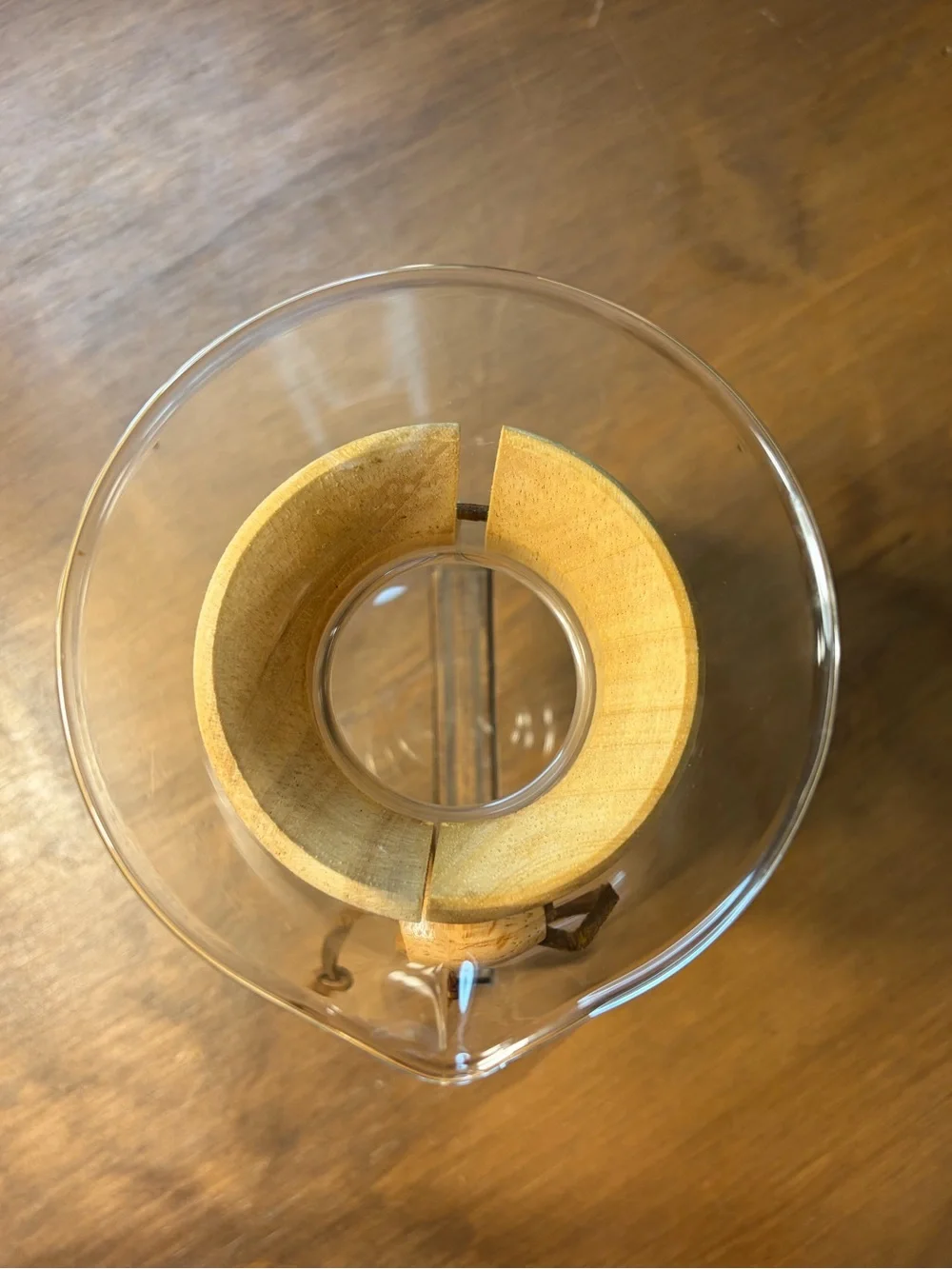 Pour Over Coffee Maker w/ Wood Collar Glass Carafe Only Classic Design 4-6 cup